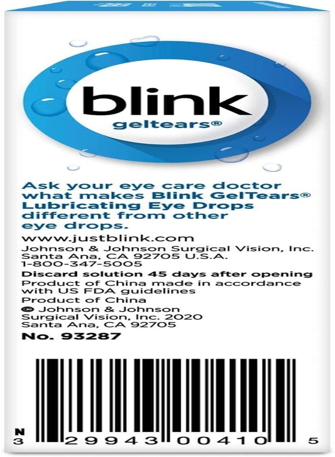 Blink Gel Tears Lubricating Eye Drops 0.34 oz (Pack of 2) - Image 5